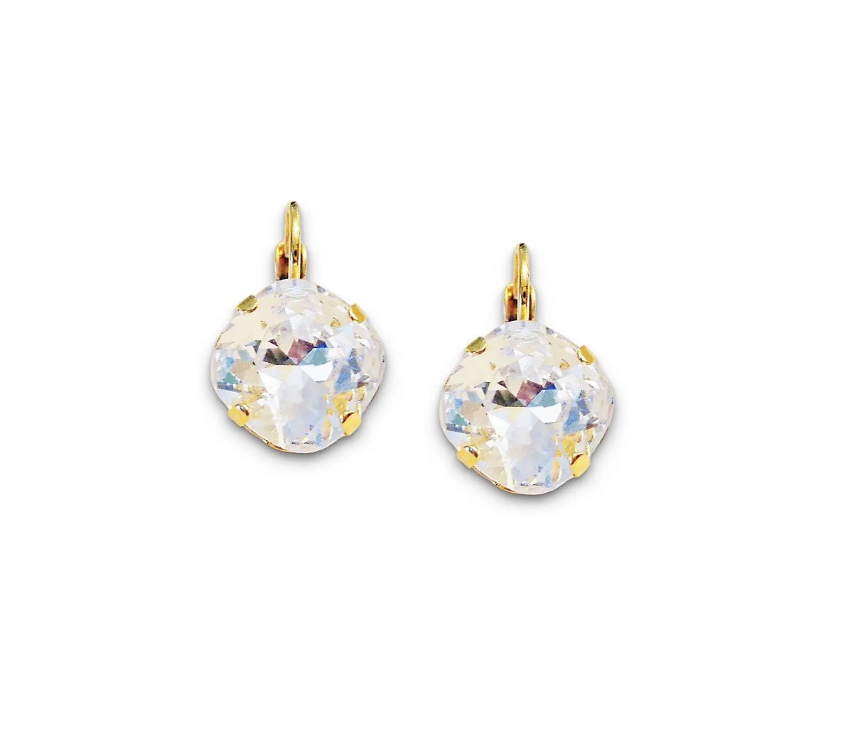 Crystal square drop earrings,clear crystal
