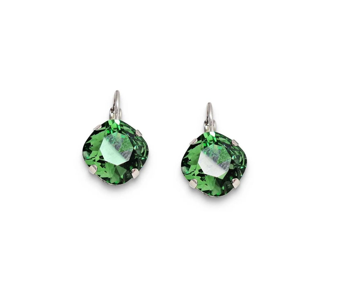 Crystal square drop earrings,erinite