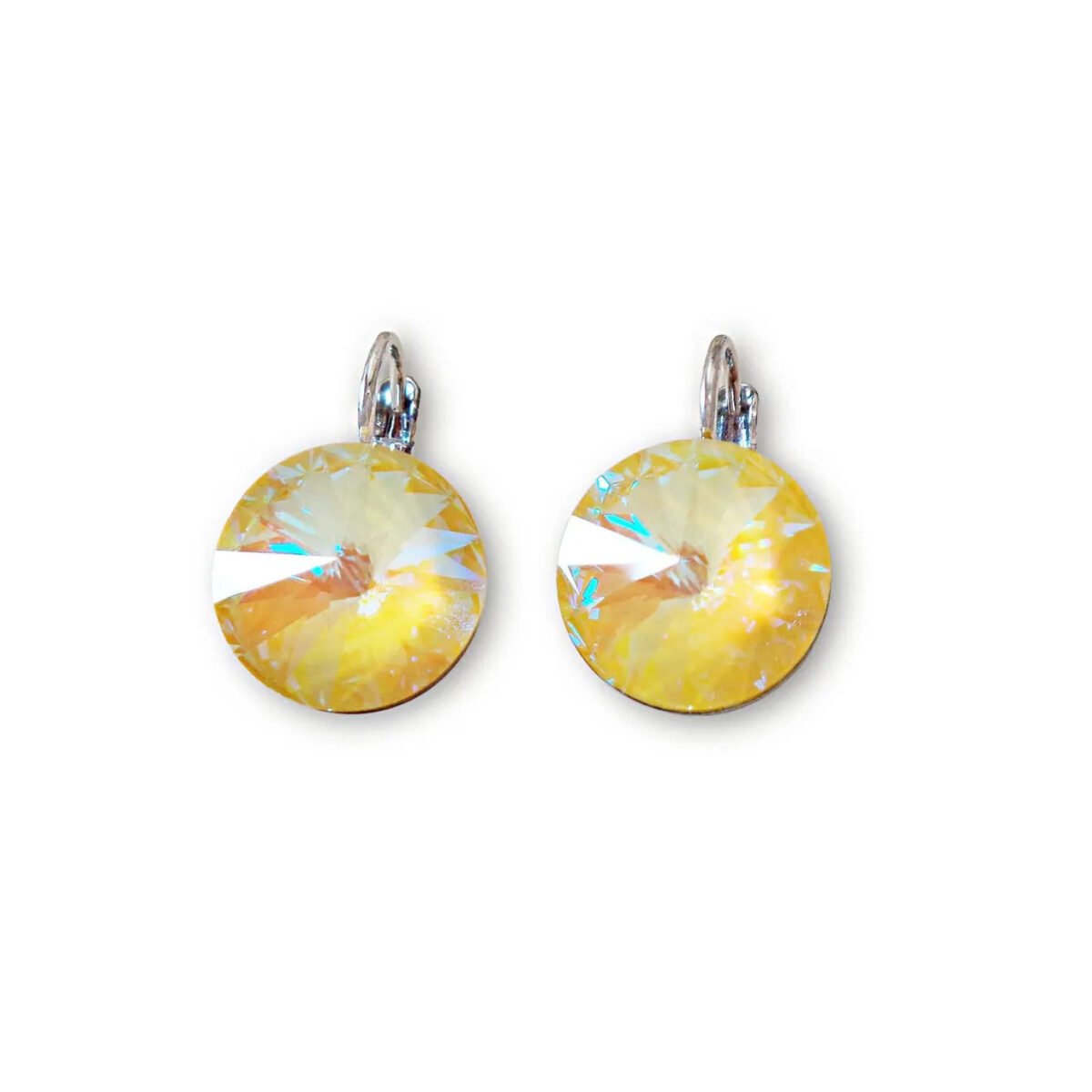 Crystal rivoli drop earrings,sunshine delite