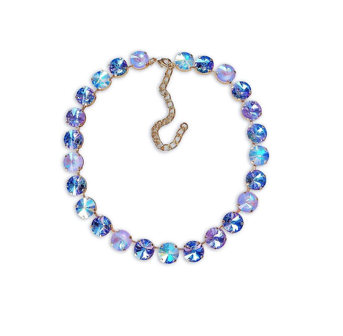 Crystal tennis rivoli tennis necklace,vitrail light