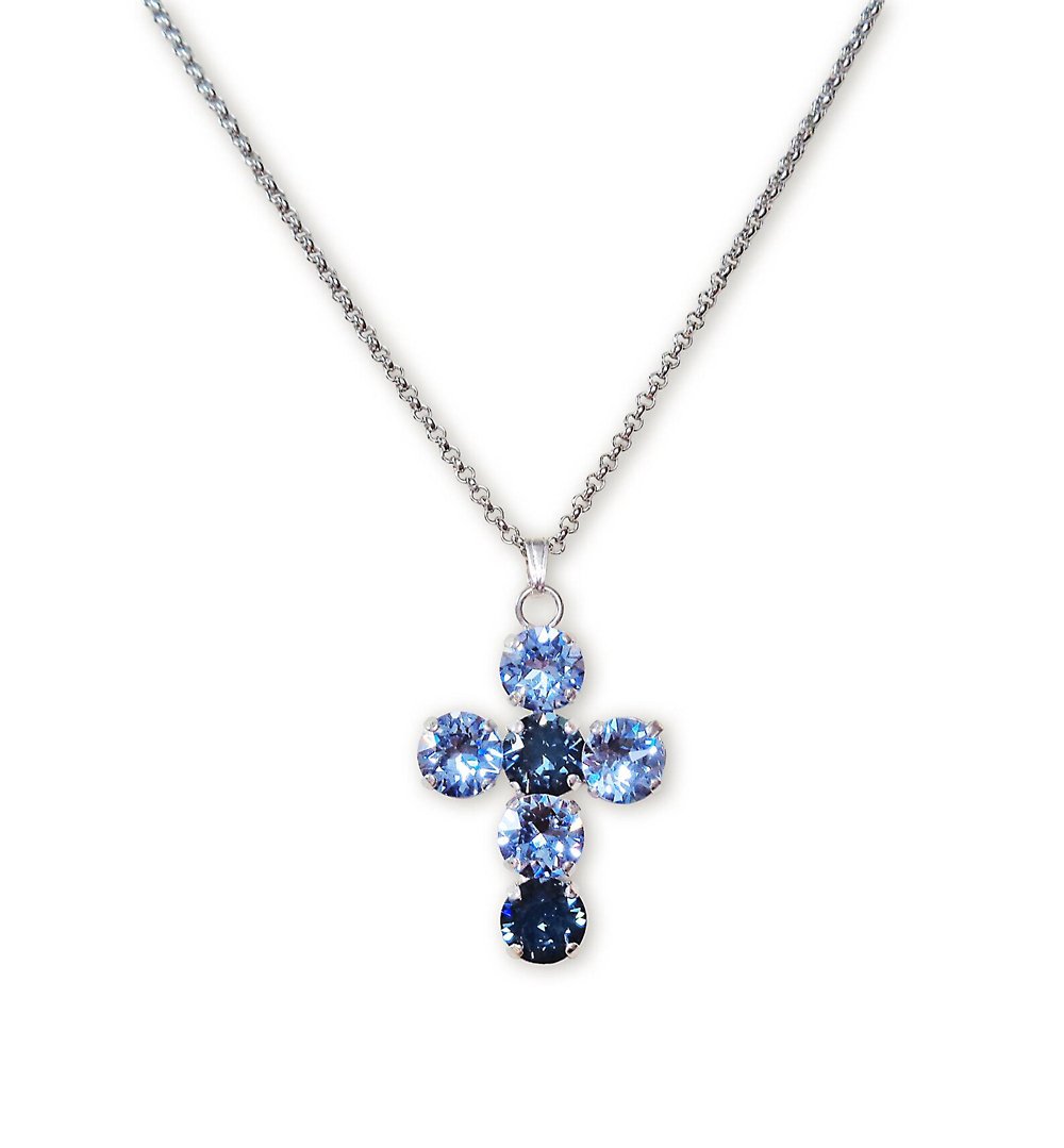 Crystal cross pendant necklace ,montana