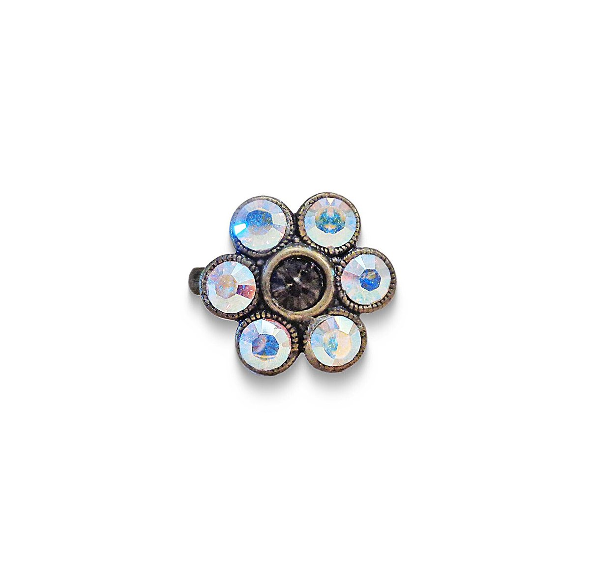 Cute crystal floral design ring,clear crystalAB