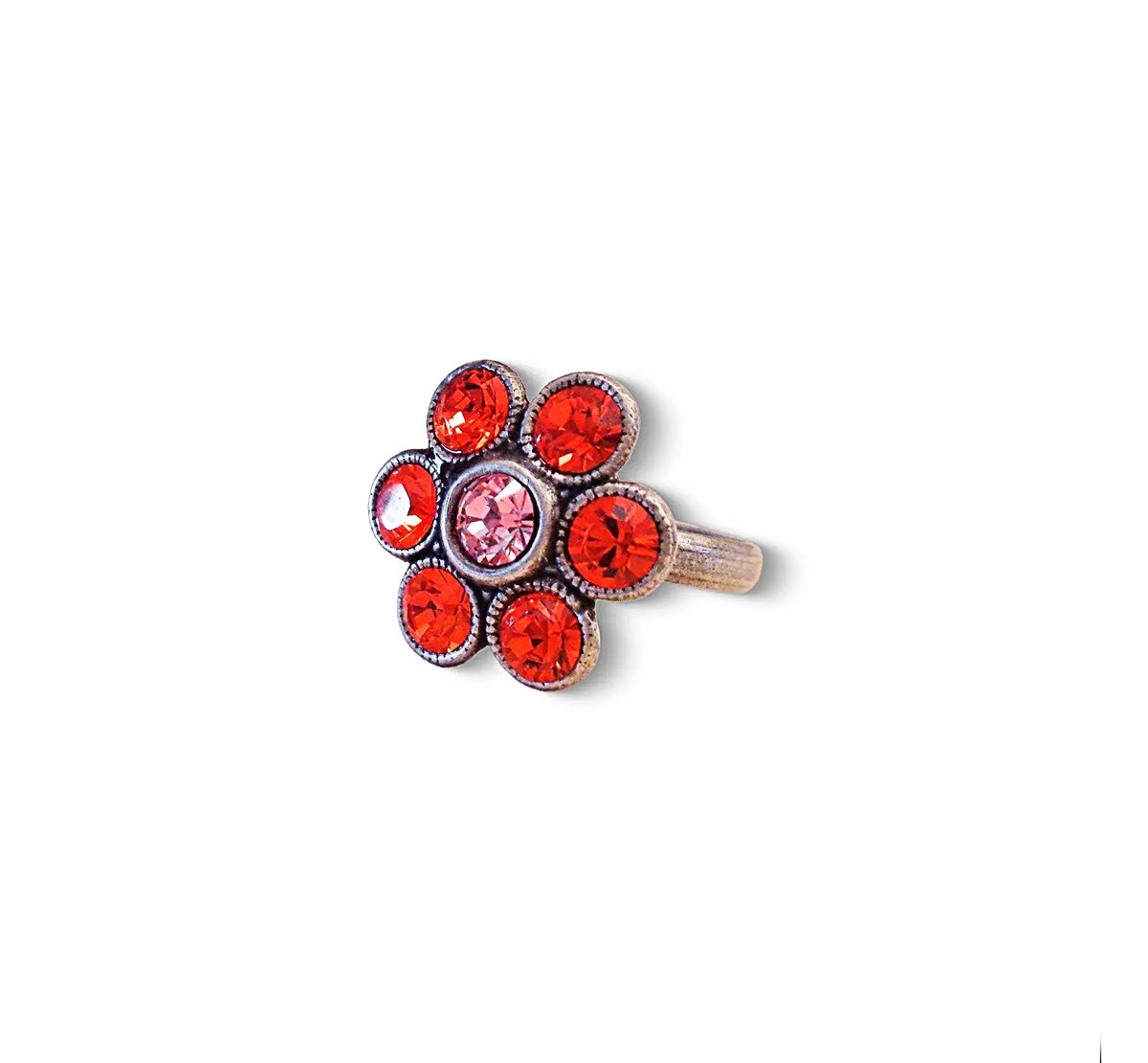 Cute crystal floral design ring,hyakinth