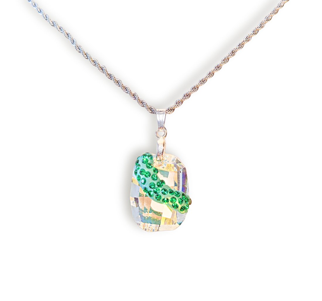 Swarovski crystal graphic pendant,clear crystal AB